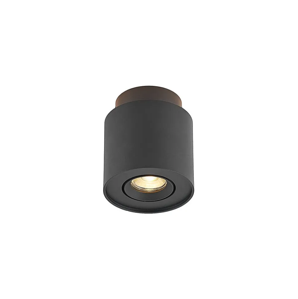 Arcchio taklampe Walisa, Ø 10 cm, svart, metall, GU10