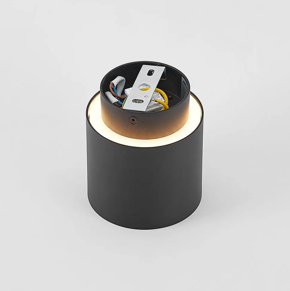 Arcchio taklampe Walisa, Ø 10 cm, svart, metall, GU10