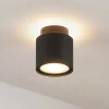 Arcchio taklampe Walisa, Ø 10 cm, svart, diffusor, GU10