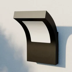 Arcchio utendørs LED-vegglampe Advik, IP65, antrasitt, metall