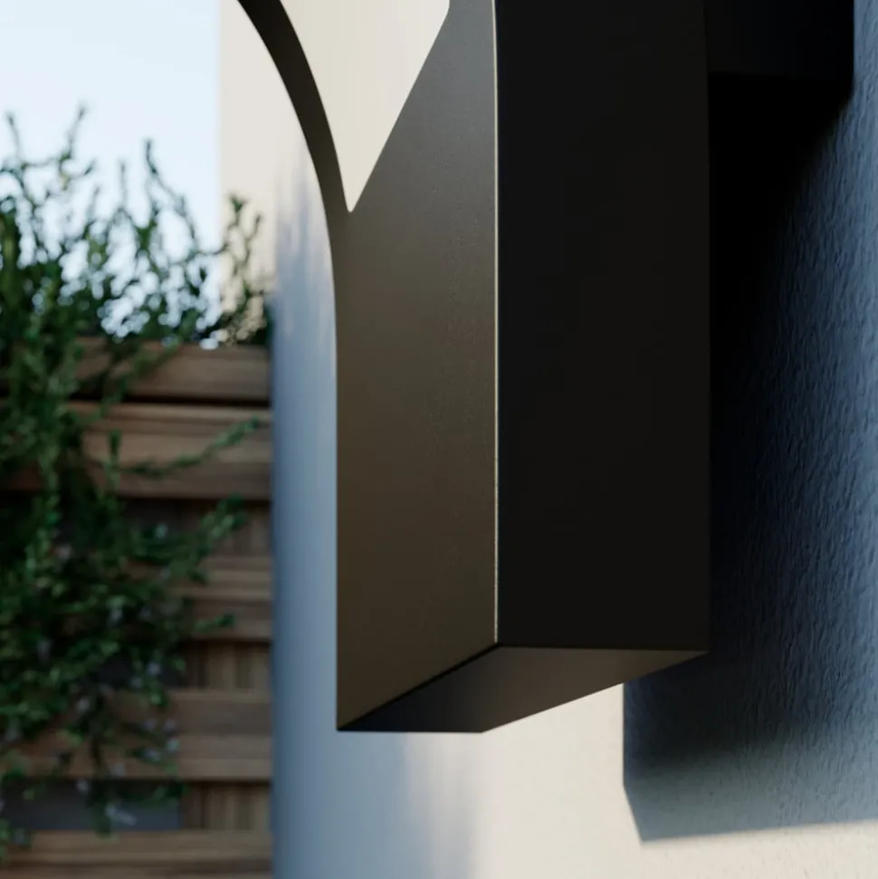 Arcchio utendørs LED-vegglampe Advik, IP65, antrasitt, metall