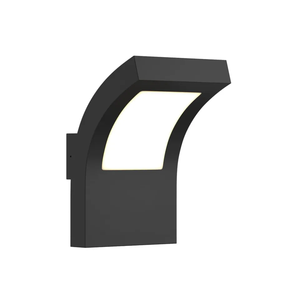 Arcchio utendørs LED-vegglampe Advik, IP65, antrasitt, metall