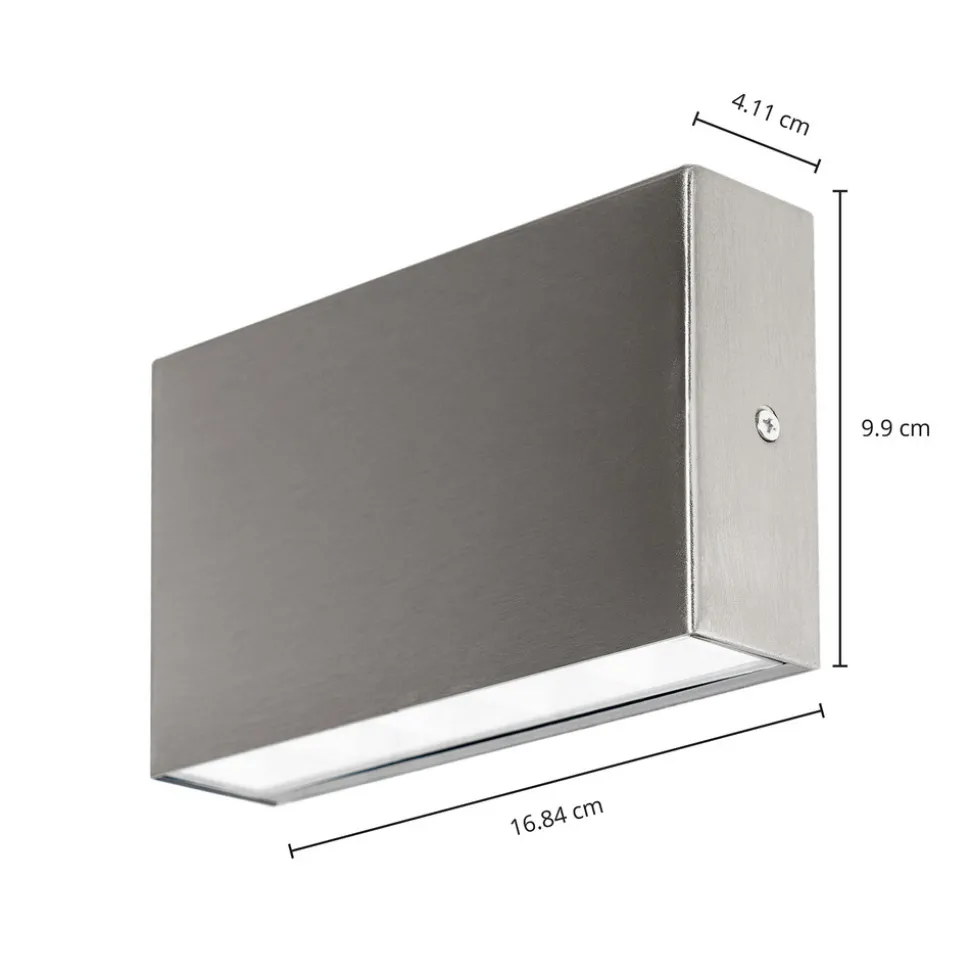 Arcchio utendørs LED-vegglampe Karline, 530 lm, stål, IP65