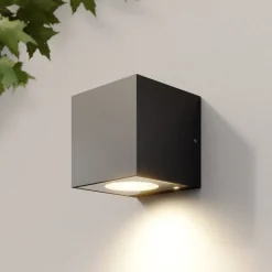 Arcchio utendørs LED-vegglampe Tassnim, 12 cm, antrasitt, IP65