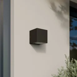 Arcchio utendørs LED-vegglampe Tassnim, 12 cm, antrasitt, IP65