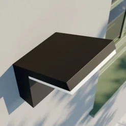 Arcchio utendørs LED-vegglampe Yolena, antrasitt, aluminium, 21 cm