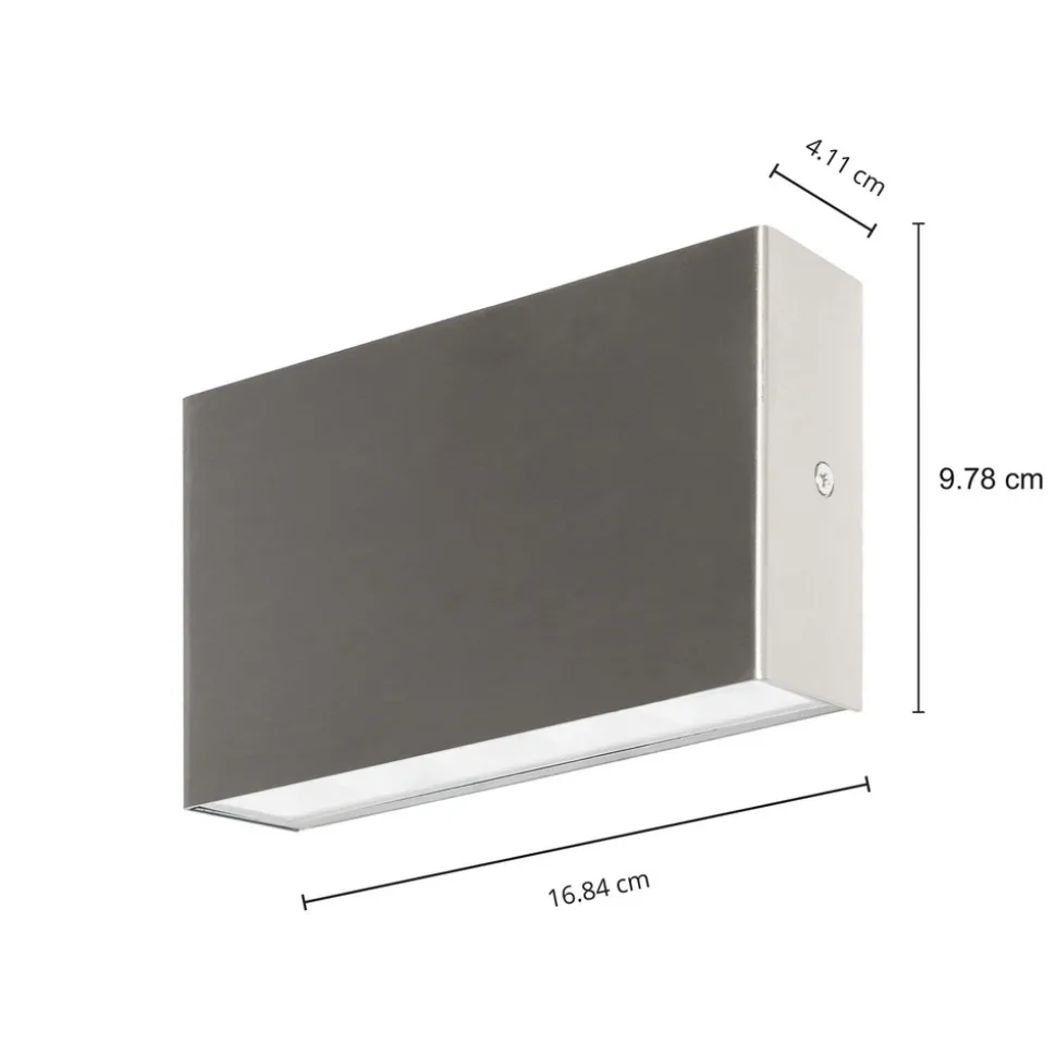 Arcchio utendørs LED-vegglampe Karline, 1060 lm, stål, IP65