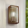 Arcchio utendørs vegglampe Ismera, rustfarget, IP65, glass, E27