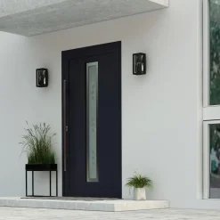 Arcchio utendørs vegglampe Ismera, 25 cm, antrasitt, sensor