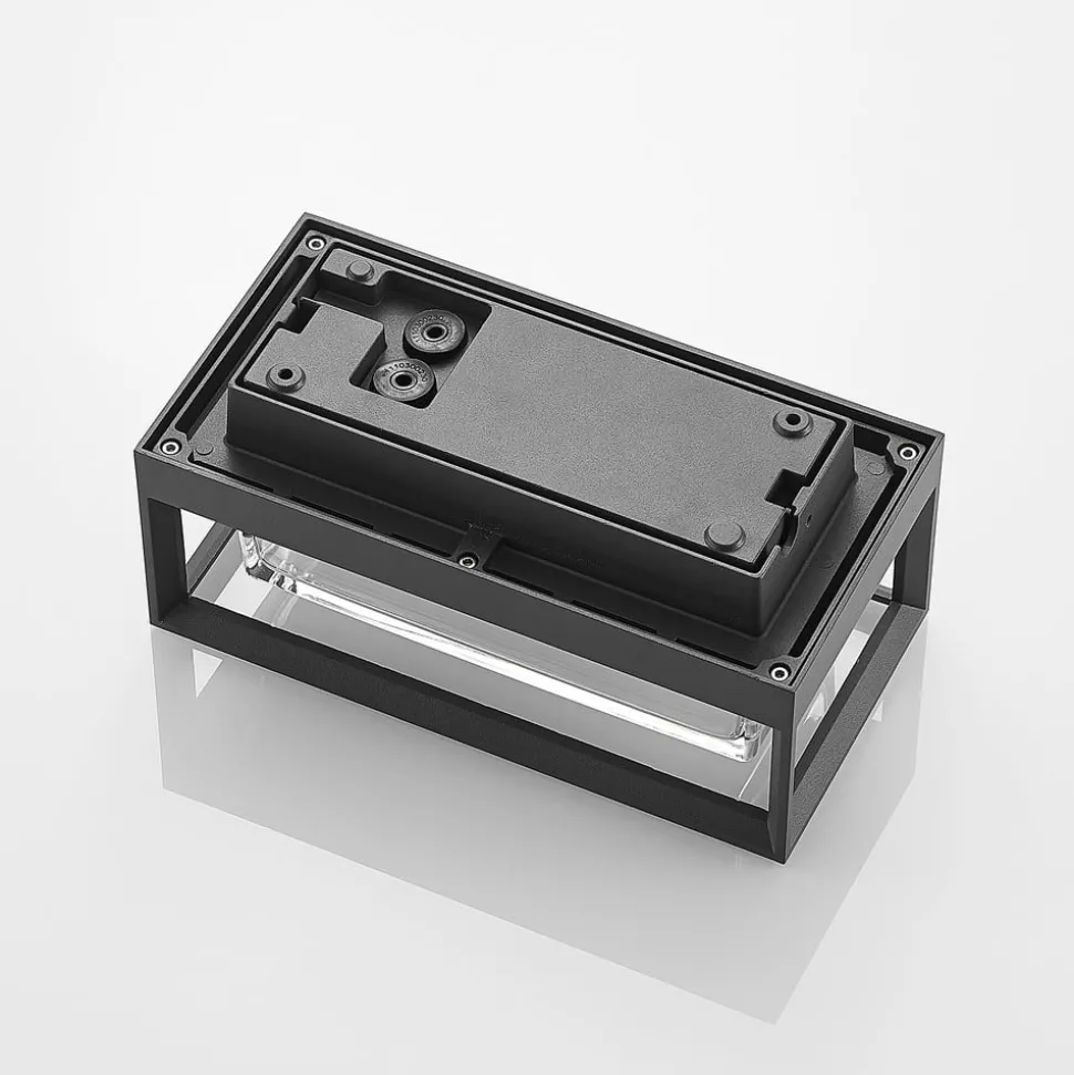 Arcchio utendørs vegglampe Ismera, 25 cm, antrasitt, sensor