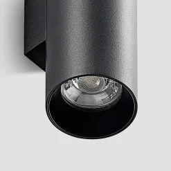 Arcchio vegglampe Brinja, svart, metall, opp/ned, GU10