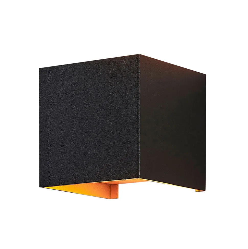 Arcchio vegglampe Zuzana, sett med 2 stk, svart-gull, G9, 10 cm