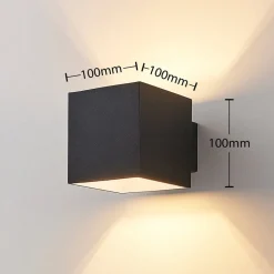 Arcchio vegglampe Zuzana, sett med 2 stk, svart, G9, 10 cm bred