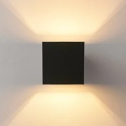 Arcchio vegglampe Zuzana, sett med 2 stk, svart, G9, 10 cm bred