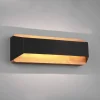 Arino LED-vegglampe, svart, bredde 35,2 cm