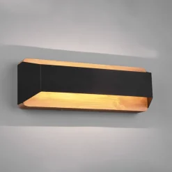 Arino LED-vegglampe, svart, bredde 35,2 cm