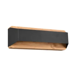 Arino LED-vegglampe, svart, bredde 35,2 cm