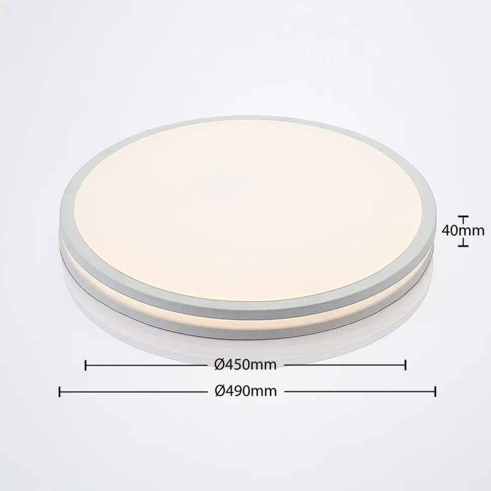 Arnim LED-taklampe, hvit, plast, Ø 49 cm, IP44