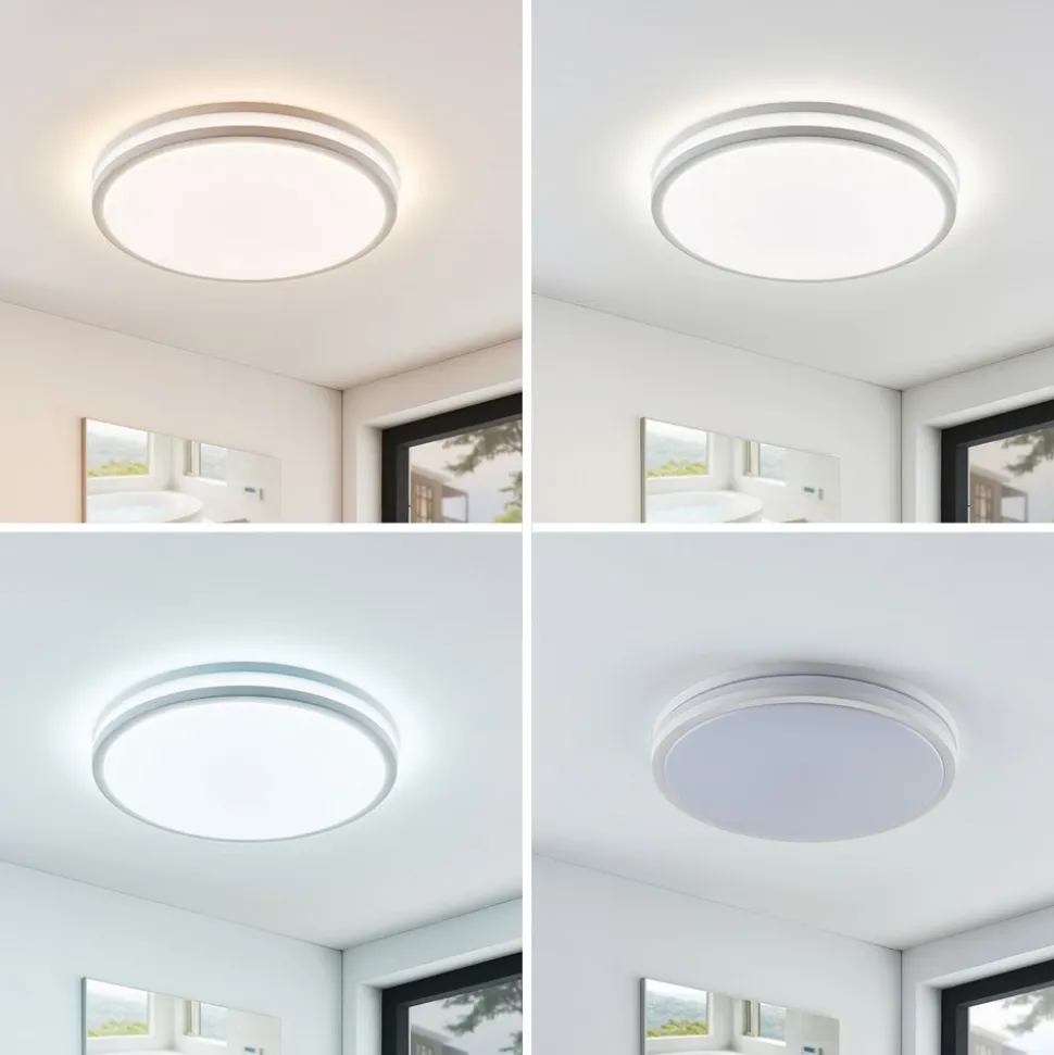 Arnim LED-taklampe, hvit, plast, Ø 49 cm, IP44