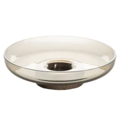 Artemide Bontà skål, grå, Ø 26 cm, glass, tre