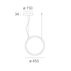 Artemide O LED-pendel til utendørs bruk Ø 45 cm