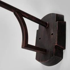 Aruba utendørs vegglampe, Ø 25 cm, rustbrun