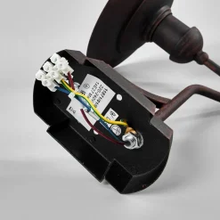 Aruba utendørs vegglampe, Ø 25 cm, rustbrun