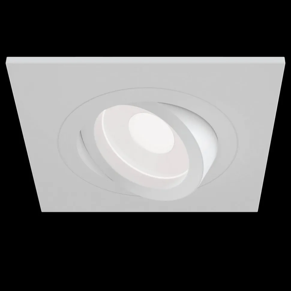 Atom downlight, GU10, hvit, kantet ramme