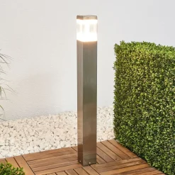 Baily - Gatelampe i stål med LED