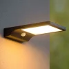 Basic soldreven utendørs LED-vegglampe med sensor