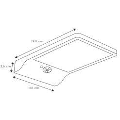 Basic soldreven utendørs LED-vegglampe med sensor