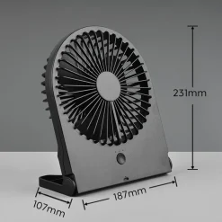Batteridrevet bordvifte Breezy, svart, stillegående