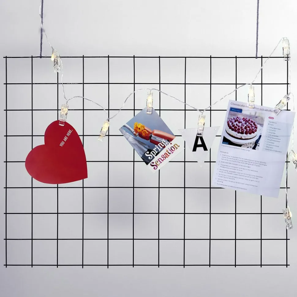 Batteridrevet LED-bildelyslenke Clippy, timer