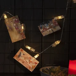 Batteridrevet LED-bildelyslenke Clippy, timer