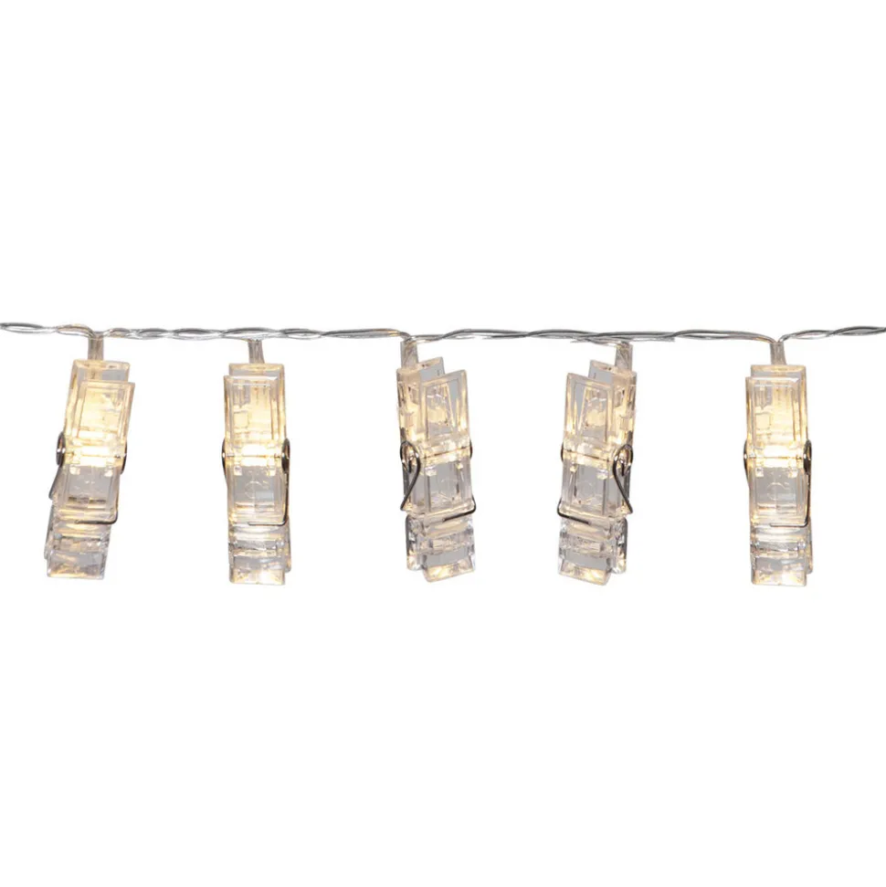 Batteridrevet LED-bildelyslenke Clippy, timer