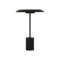 Beacon LED-bordlampe Smith, svart, metall, USB-port