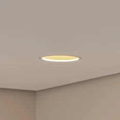 Bega LED innfelt takspot Studio Line, hvit/messing, støpt aluminium