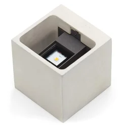 Betonggrå LED utendørs vegglampe Riak