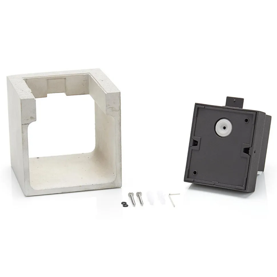 Betonggrå LED utendørs vegglampe Riak