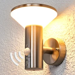 Bevegelsesmelder vegglampe Tiga til utebruk, LED