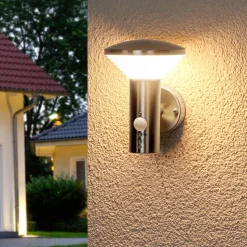 Bevegelsesmelder vegglampe Tiga til utebruk, LED