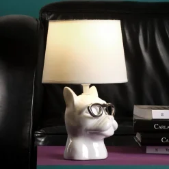 Biagio bordlampe, hvit, keramikk, 29 cm høy, E14