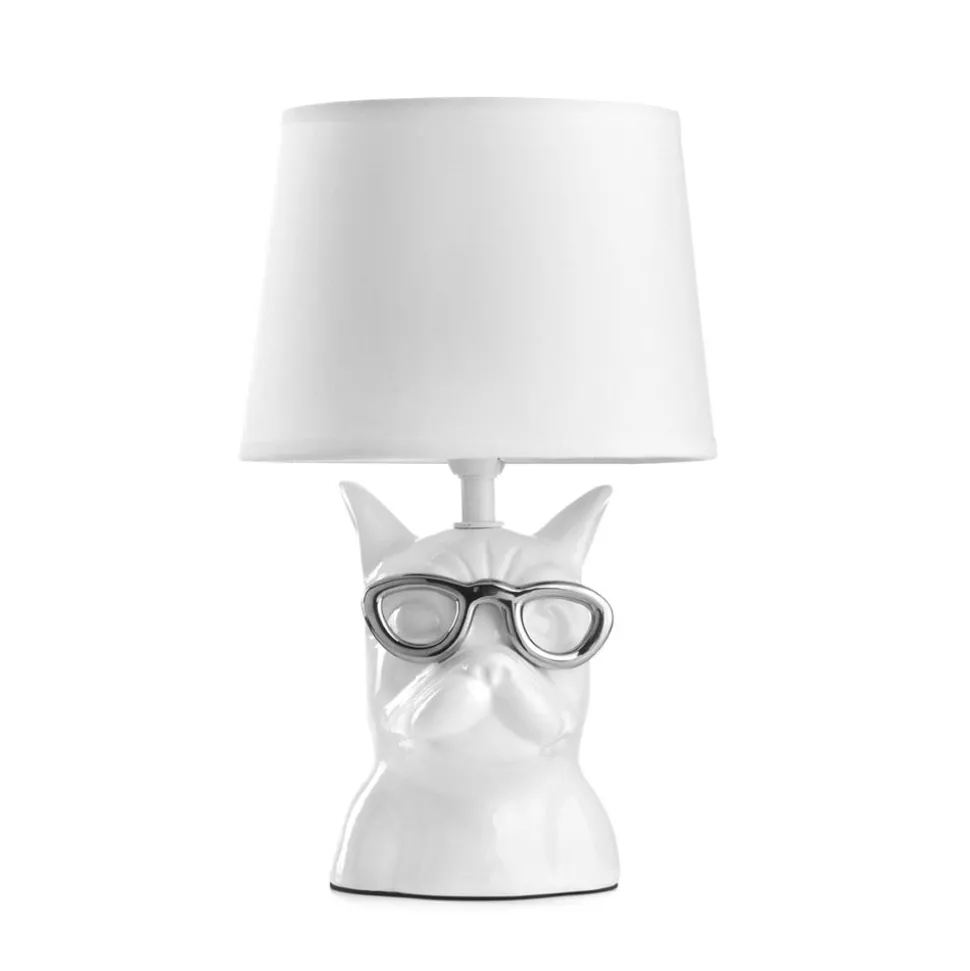 Biagio bordlampe, hvit, keramikk, 29 cm høy, E14