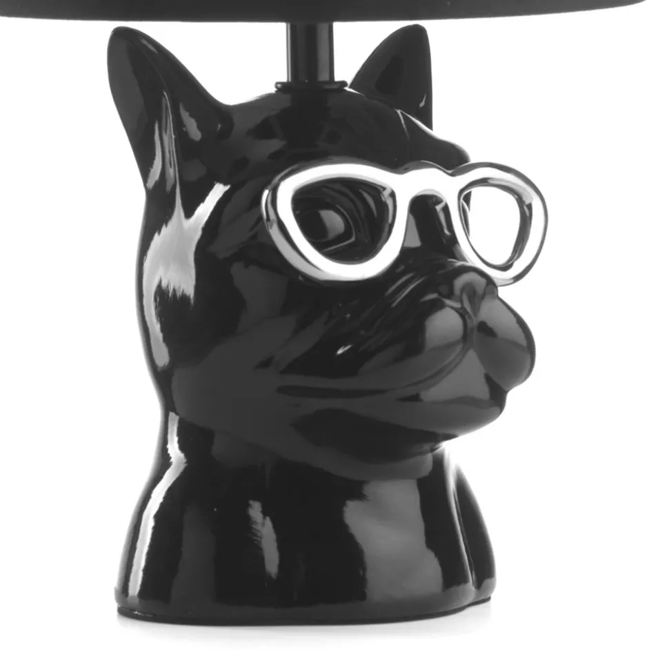 Biagio bordlampe, svart, keramikk, 29 cm høy, E14