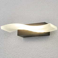 Bølgeformet LED-utevegglampe Jirka