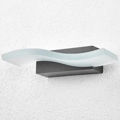 Bølgeformet LED-utevegglampe Jirka