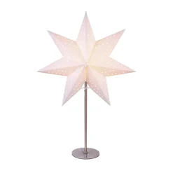 Bobo bordlampe, hvit, papirstjerne, høyde 51 cm, E14