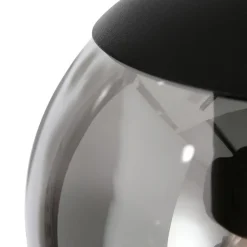 Bollique hengelampe, røykgrå/svart, glass, 5 lyskilder