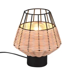 Bordlampe Borka med rotting og bur, natur