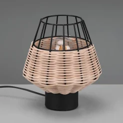 Bordlampe Borka med rotting og bur, natur